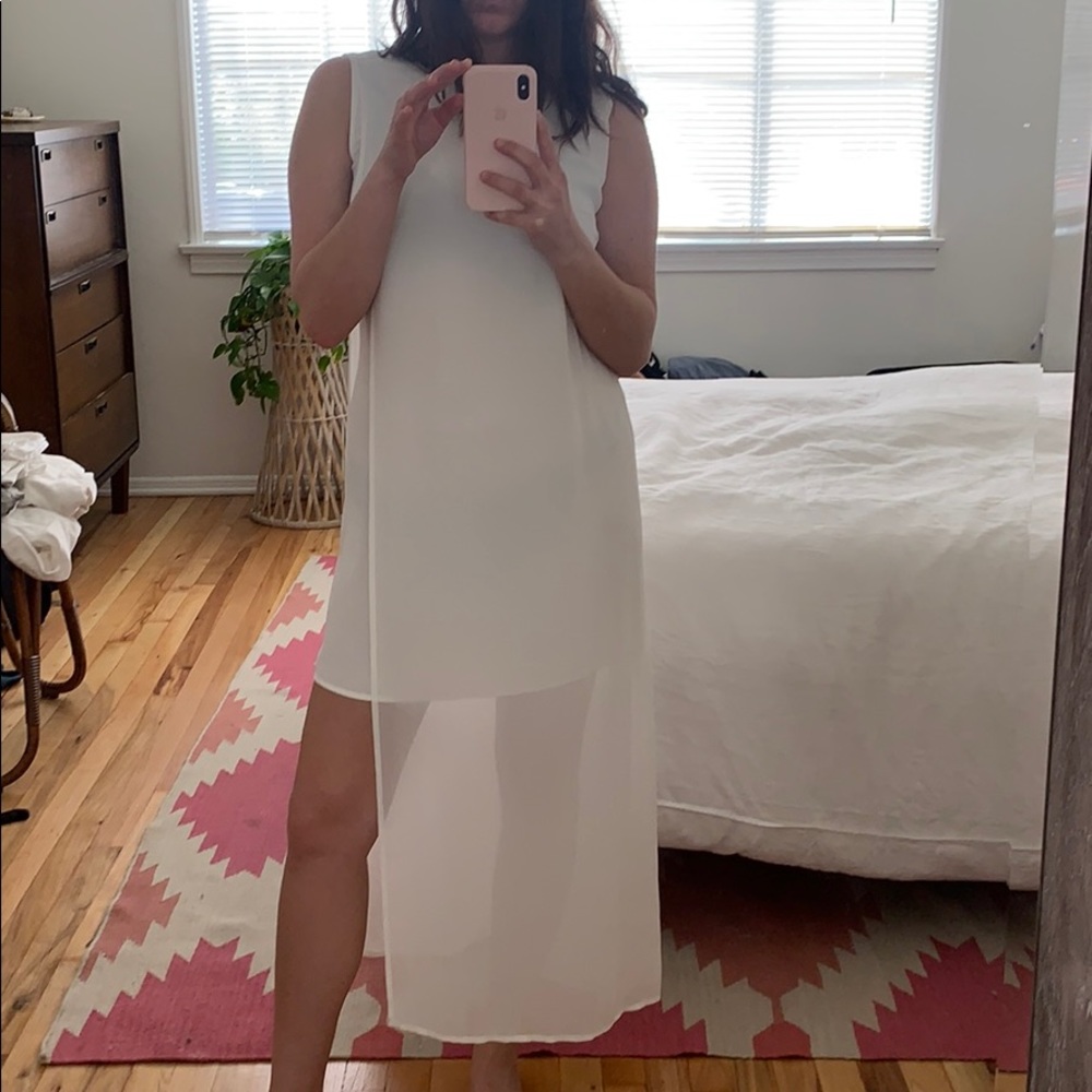 OAK + FORT white layered dress